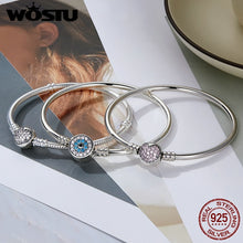 Load image into Gallery viewer, WOSTU Original 3 Styles Chain Bracelet 100% 925 Sterling Silver Bangle Fit DIY Charms Bead For Women Female Luxury Jewelry Gift

