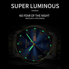 Load image into Gallery viewer, BELUSHI Top Brand Watch Men Stainless Steel Business Date Clock Waterproof Luminous Watches Mens Luxury Sport Quartz Wrist Watch
