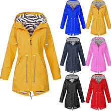 Load image into Gallery viewer, Spring Summer Women’s Jackets Solid Rain Jacket Outdoor Jackets Hooded Raincoat Windproof Jackets  5xl Woman Clohting

