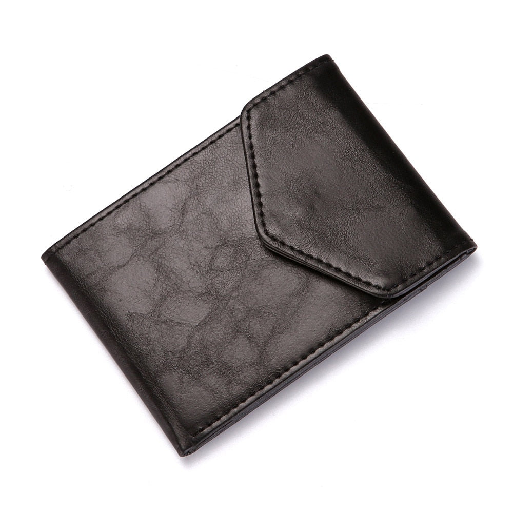 CUIKCA Fashion RFID Wallet Women Men Mini Ultrathin Leather Wallet Slim Wallet Coins Purse Credit ID & Card Holders Card Cases
