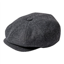 Load image into Gallery viewer, JANGOUL Newsboy Caps News Fashion Men Wool Blend Flat Cap 8 Pane Hat Driving Hats with Button Front Gatsby Cap for Male
