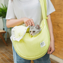 Load image into Gallery viewer, Cat Bag Portable Spring Dog Bag Pet Backpack Canvas Shoulder Cat Bag Cross-body Go out Cat Dog Supplies
