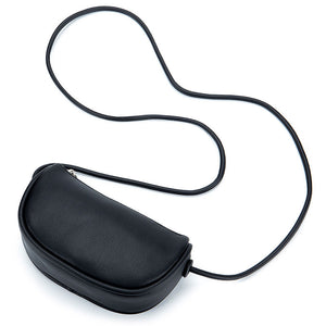 Leather Crossbody Retro Semicircle Dumpling Phone Bag