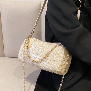 Bag Women's Niche Design Shoulder Straw-Weaved Bag