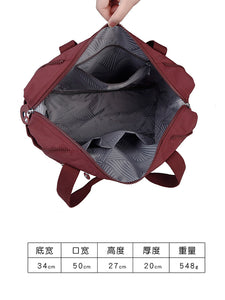 Minimalist Extra Large Waterproof Nylon Draw-Bar Box Shoulder Bag