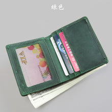 Load image into Gallery viewer, Handmade Retro Vertical Women &#39;S Leather Lettering Wallet
