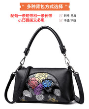 Load image into Gallery viewer, Ethnic Style Flower Hand-Held Middle-Aged Mother Soft Leather Pouch Small Bag

