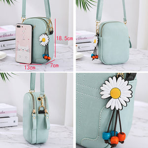 Mini Cute Mobile Phone Bag with Change and Key for Walking