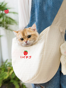 Cat Bag Portable Spring Dog Bag Pet Backpack Canvas Shoulder Cat Bag Cross-body Go out Cat Dog Supplies