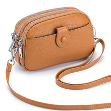 Load image into Gallery viewer, Genuine Leather Fashion Women&#39;s Zipper Large Capacity Mom Bag
