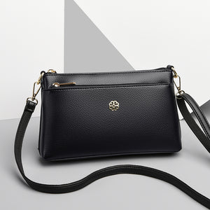 Crossbody All-Matching Middle-Aged Mother Soft Leather Thin Bag