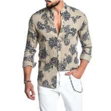Load image into Gallery viewer, Best-Selling Leisure Flower Long-Sleeved European and American Large Shirt
