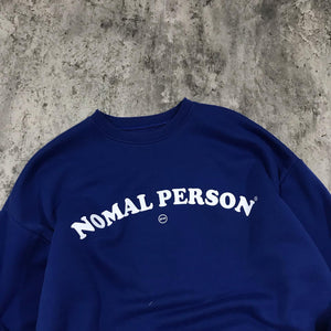 Fashion Super Best-Selling Klein Blue Display White Long Sleeve Unisex No Gender English Print Hiphop Pullover