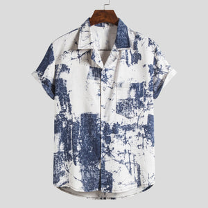 Set Youth Popularity Floral European and American Short Sleeve Shirt