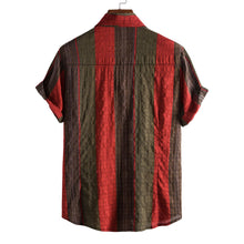 Load image into Gallery viewer, Foreign Trade Men&#39;s Lapel Print Shirt Hawaiian Short Sleeve
