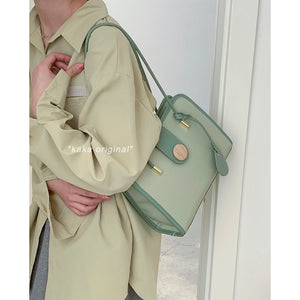 Women's Ins Versatile Contrast Color Shoulder Bag Underarm Bag