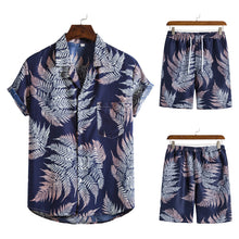 Load image into Gallery viewer, Men&#39;s Suit Lapel Beach Pants Short-Sleeved Shirt
