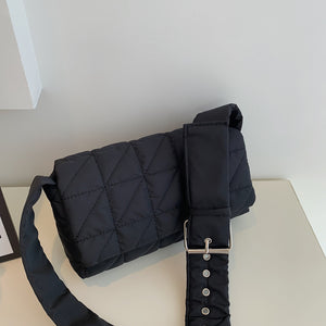 Rhombus Plaid Stylish Versatile High Quality Shoulder Bag Nylon Cloth