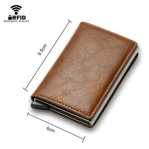 DIENQI Rfid Card Holder Men&#39;s Wallets Slim Small Male Leather Wallet Mini Pocket Money Bag Women Walet Valet Carteira Masculina