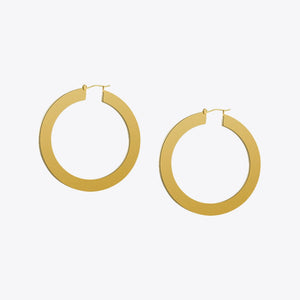 Enfashion Vintage Large Hoop Earrings Matte Gold color Earings Stainless Steel Circle Earrings For Women Jewelry oorbellen