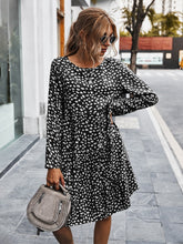 Load image into Gallery viewer, Msfilia Autumn Winter Print Dress Women Casual Button A Line Loose Knee Length Dress
